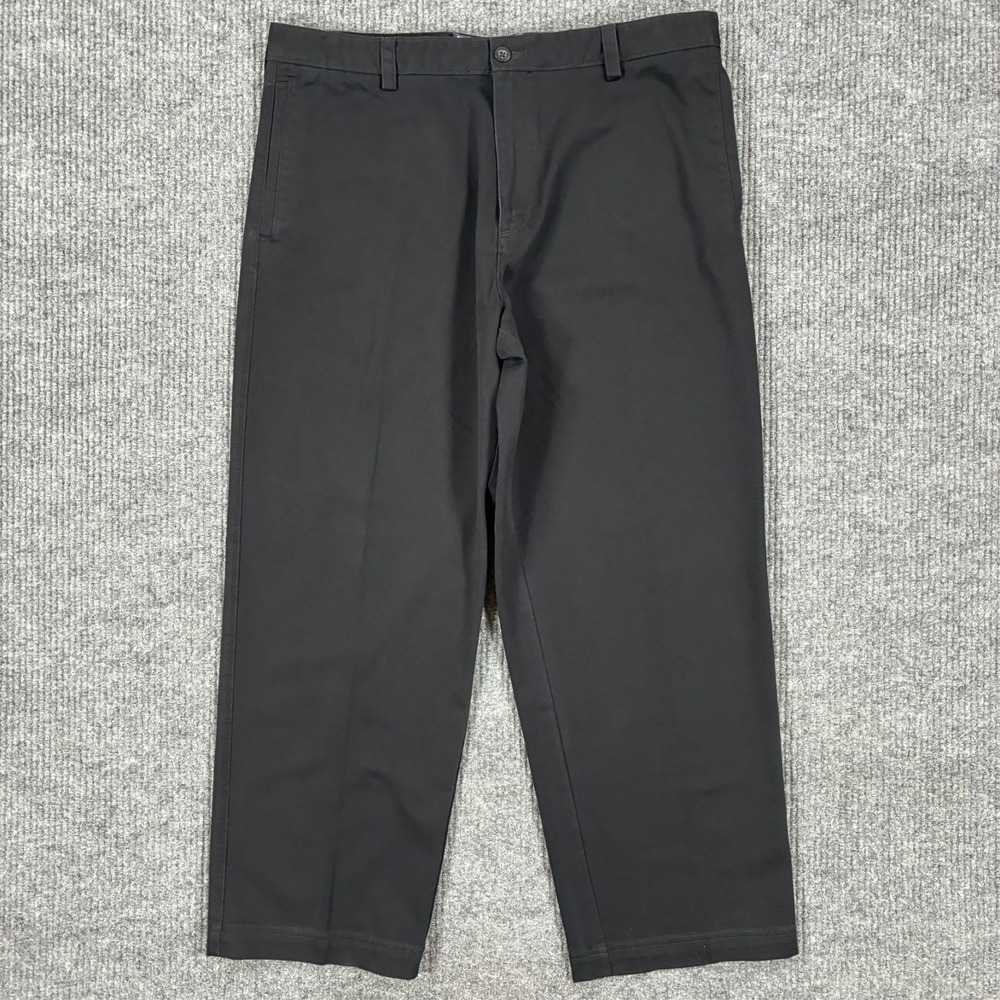 IZOD Jeans Company Mens 38x30 Black Chino Pants Straight Leg Casual Cotton